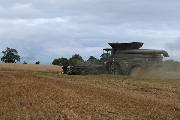 Crop vehicle cultivating the crops in a large field